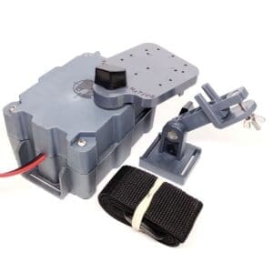 3Ah 12.8V LiFePO4 w/3" Swivel Plate Float Tube Kit - Piranhamax & Garmin 3-4"