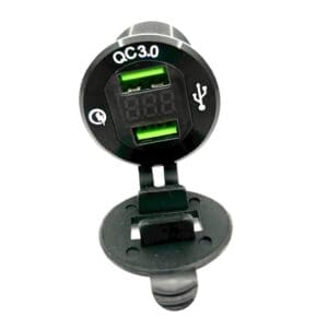Dual USB Charge Outlet w/Voltmeter