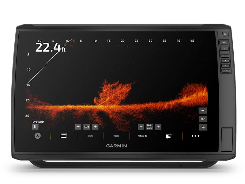 Garmin LiveScope 2 HD vivid color palette sonar view